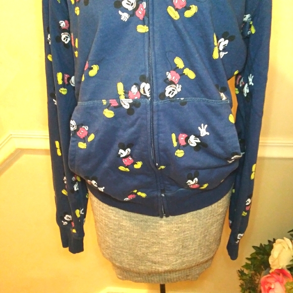 Disney Store Women's Navy Classic Happy Mickey Mouse Hoodie - Picture 3 of 10